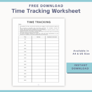 Free Download Time Tracking Worksheet