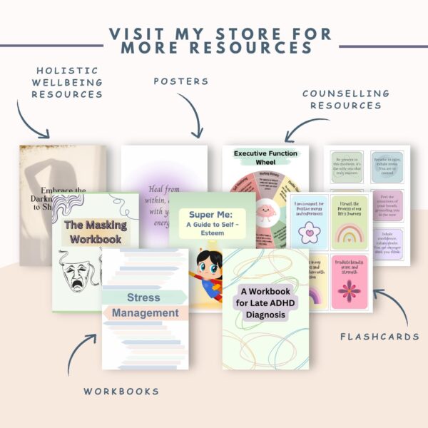 Safety Plan Workbook for Kids, Emotional Support & Coping Strategies, Mental Health Resources for ages 10-13