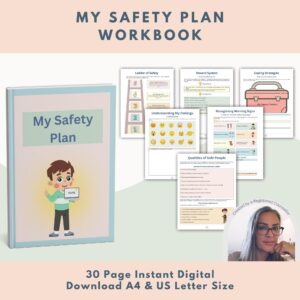 Safety Plan Workbook for Kids, Emotional Support & Coping Strategies, Mental Health Resources for ages 10-13