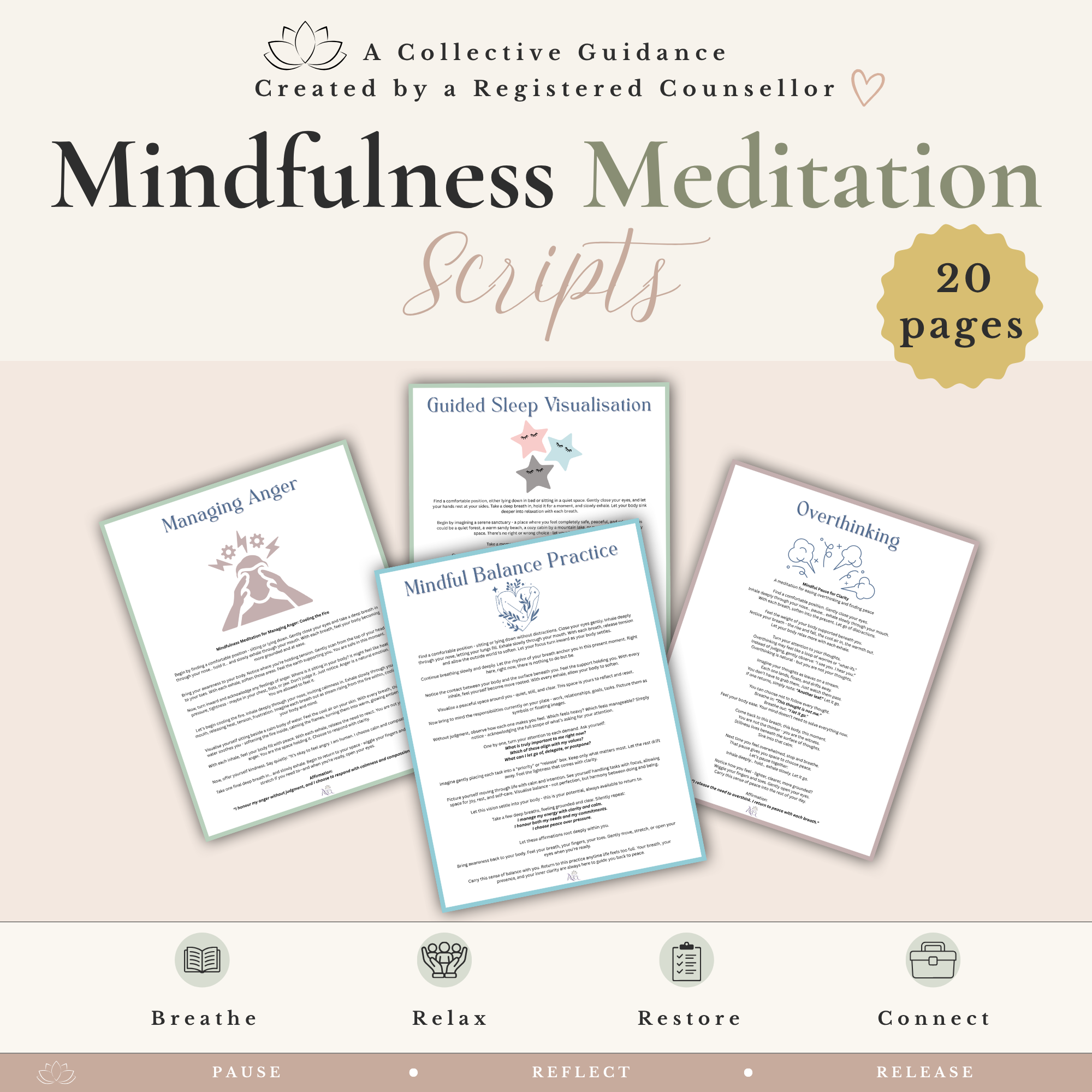 Grief & Loss Workbook Bundle - Bereavement Worksheets & Grief Therapy Resources - Image 4
