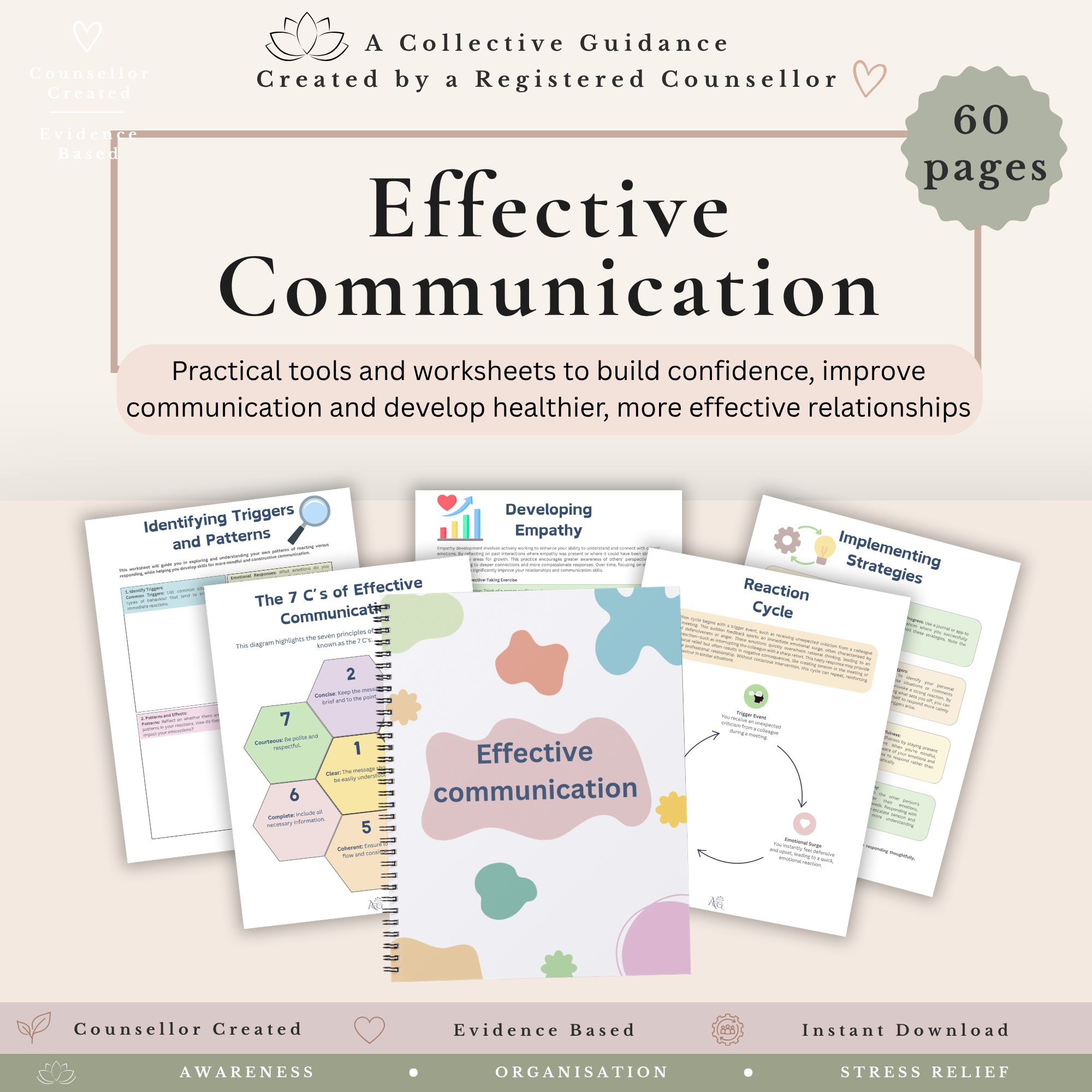 Therapy Worksheets Mega Bundle - 580 Mental Health Resources & ACT Tools - Image 4