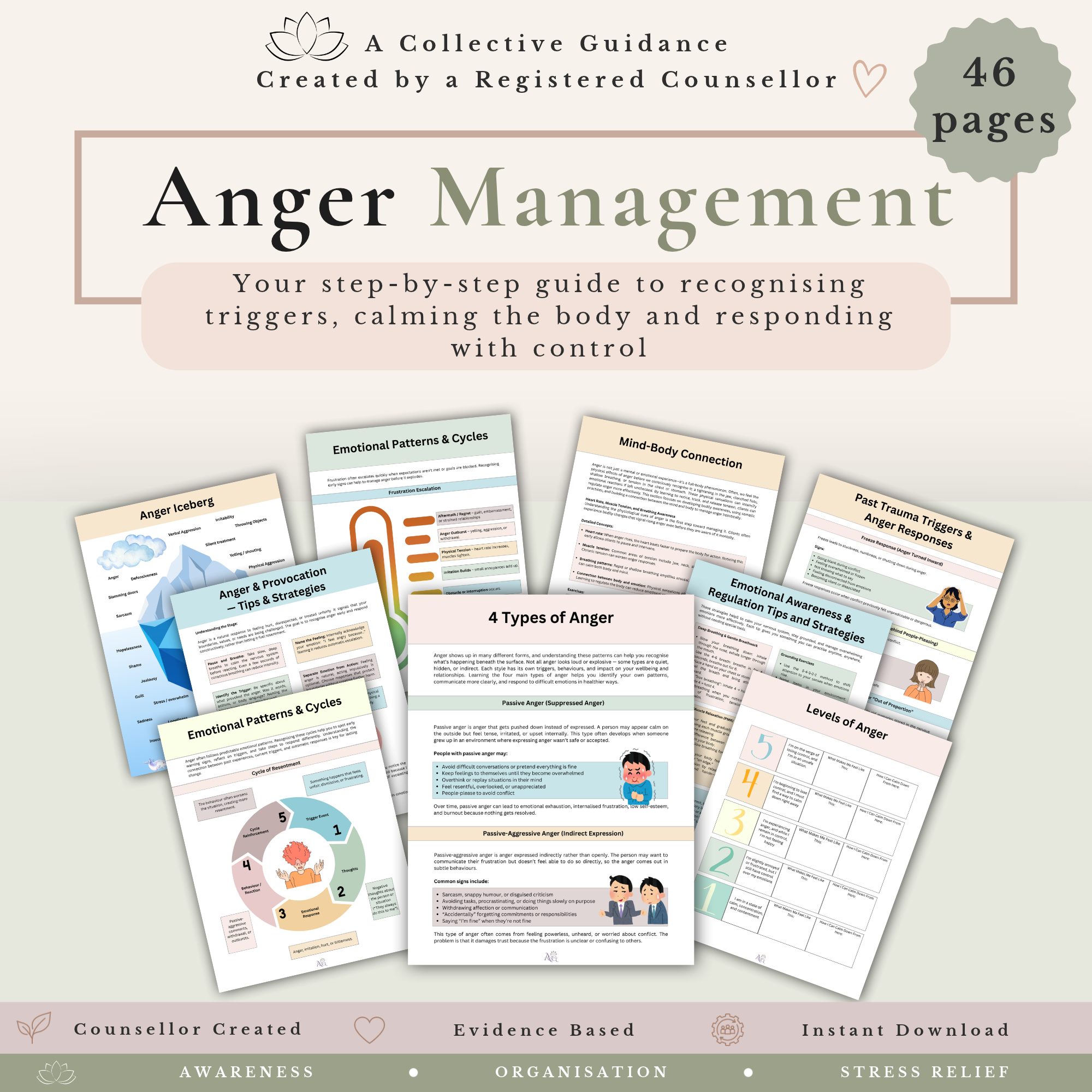 Therapy Worksheets Mega Bundle - 580 Mental Health Resources & ACT Tools - Image 7