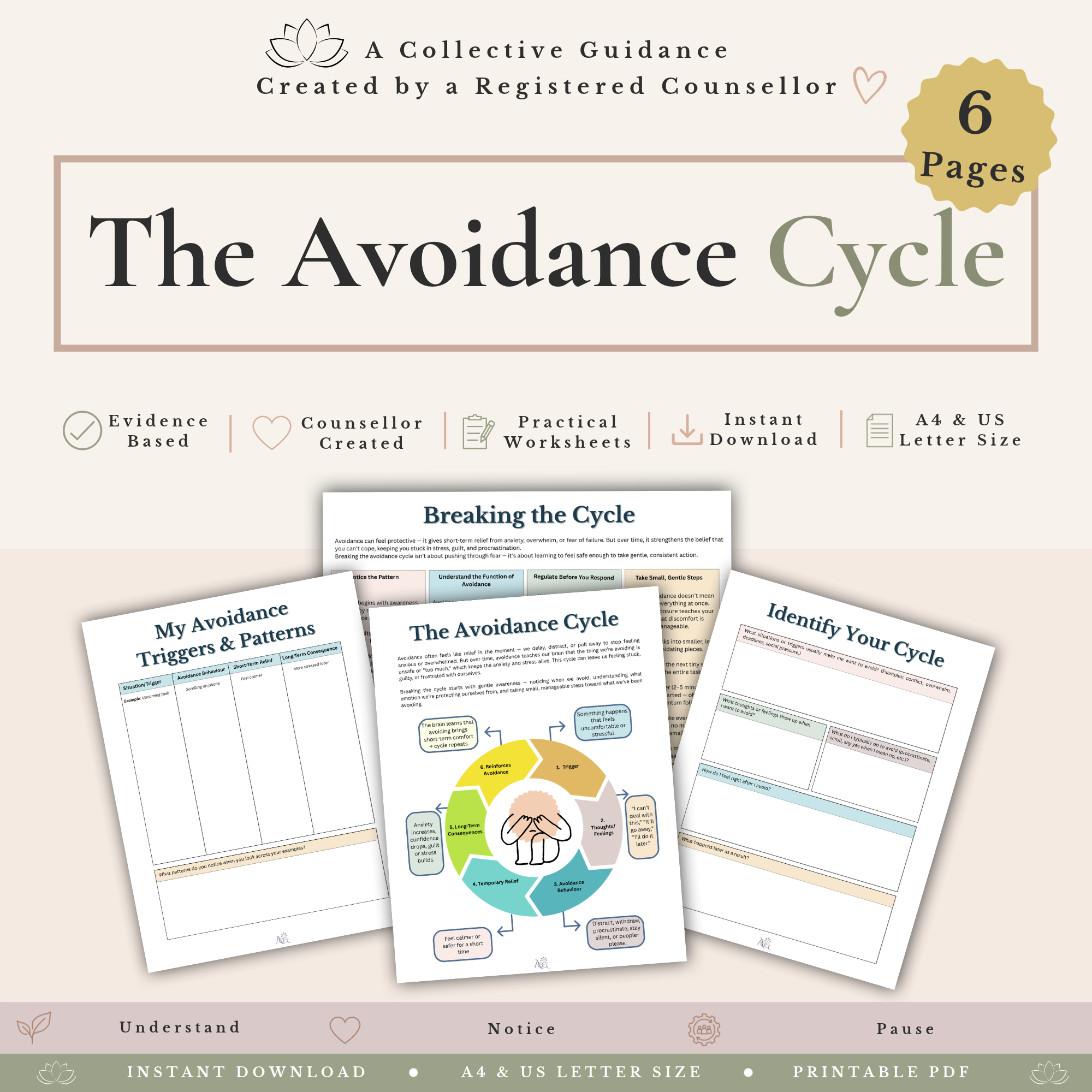 Therapy Worksheets Mega Bundle - 580 Mental Health Resources & ACT Tools - Image 10