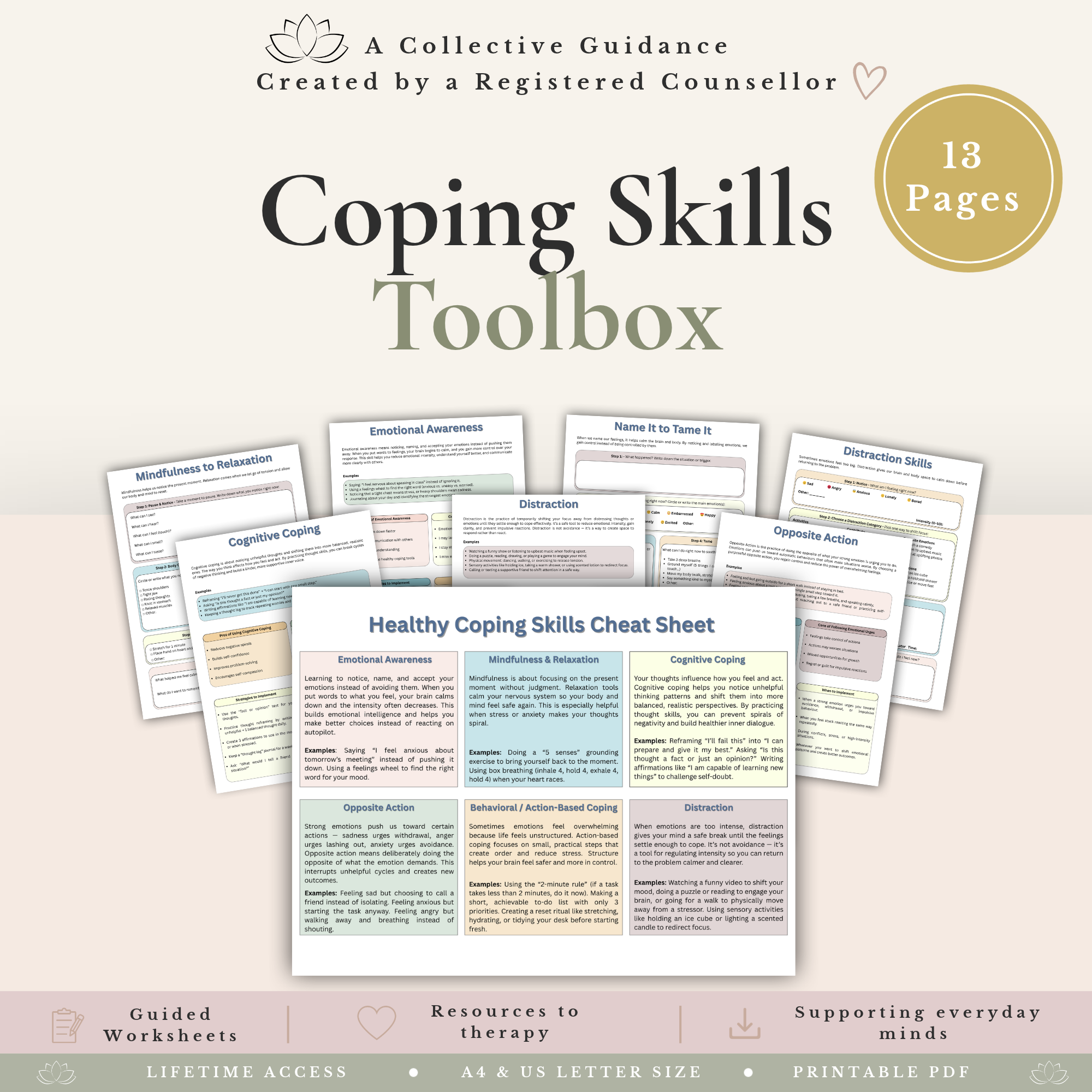 Inner Child Workbook Bundle - Inner Child Healing Worksheets & Self-Compassion Resources - Image 6