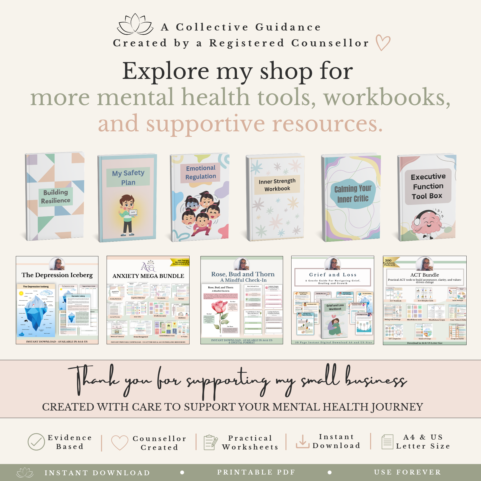 Inner Child Workbook Bundle - Inner Child Healing Worksheets & Self-Compassion Resources - Image 9