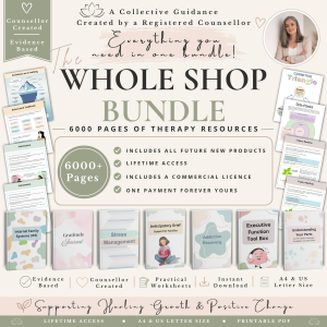 Mega Whole Shop Therapy Bundle - CBT, DBT, Trauma & IFS Worksheets